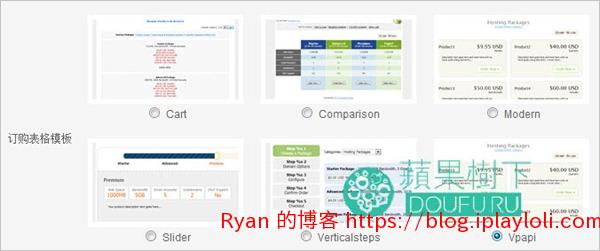 WHMCS订购表格模板